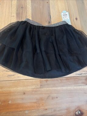 Cat & Jack Black Layered Tulle Skirt with Sparkle Waistband